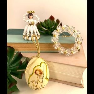 3 Vintage Handmade Christmas Ornaments